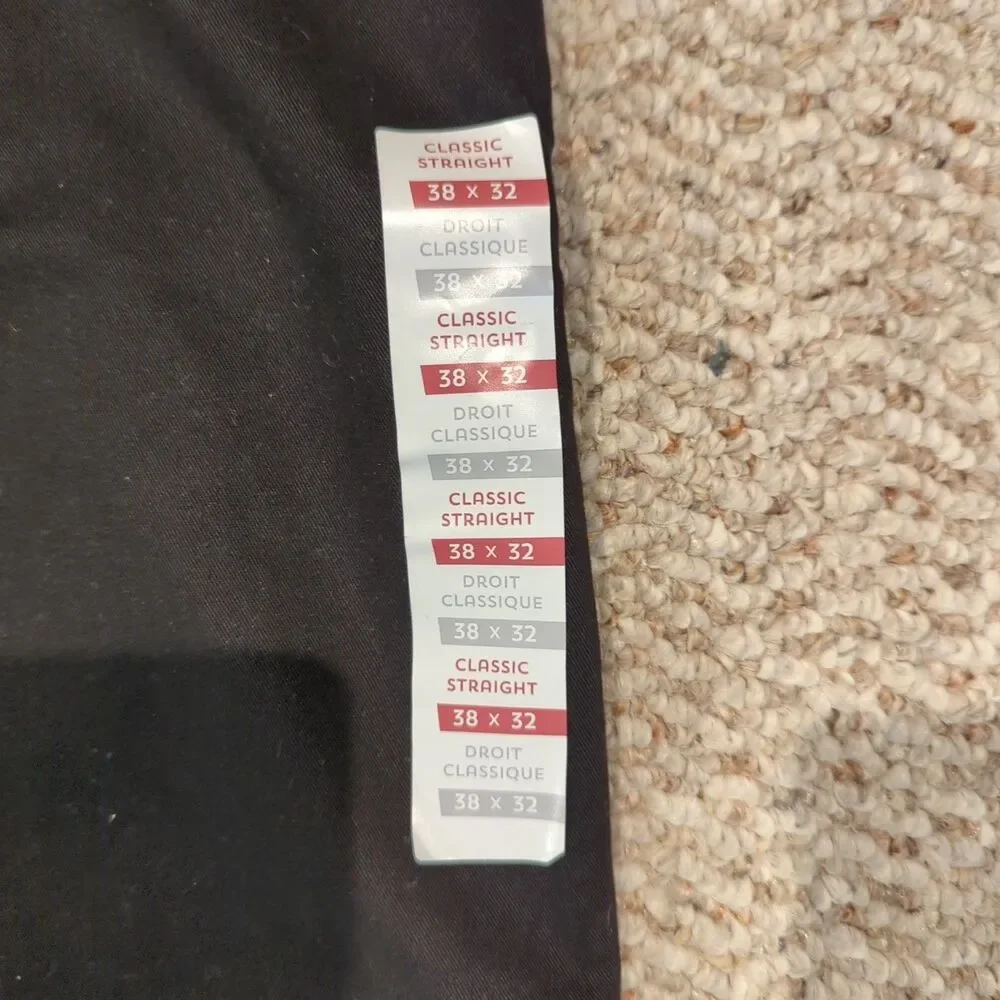 Old Navy Classic Straight Pants Mens 38x32 Black Chinos Khakis Preppy